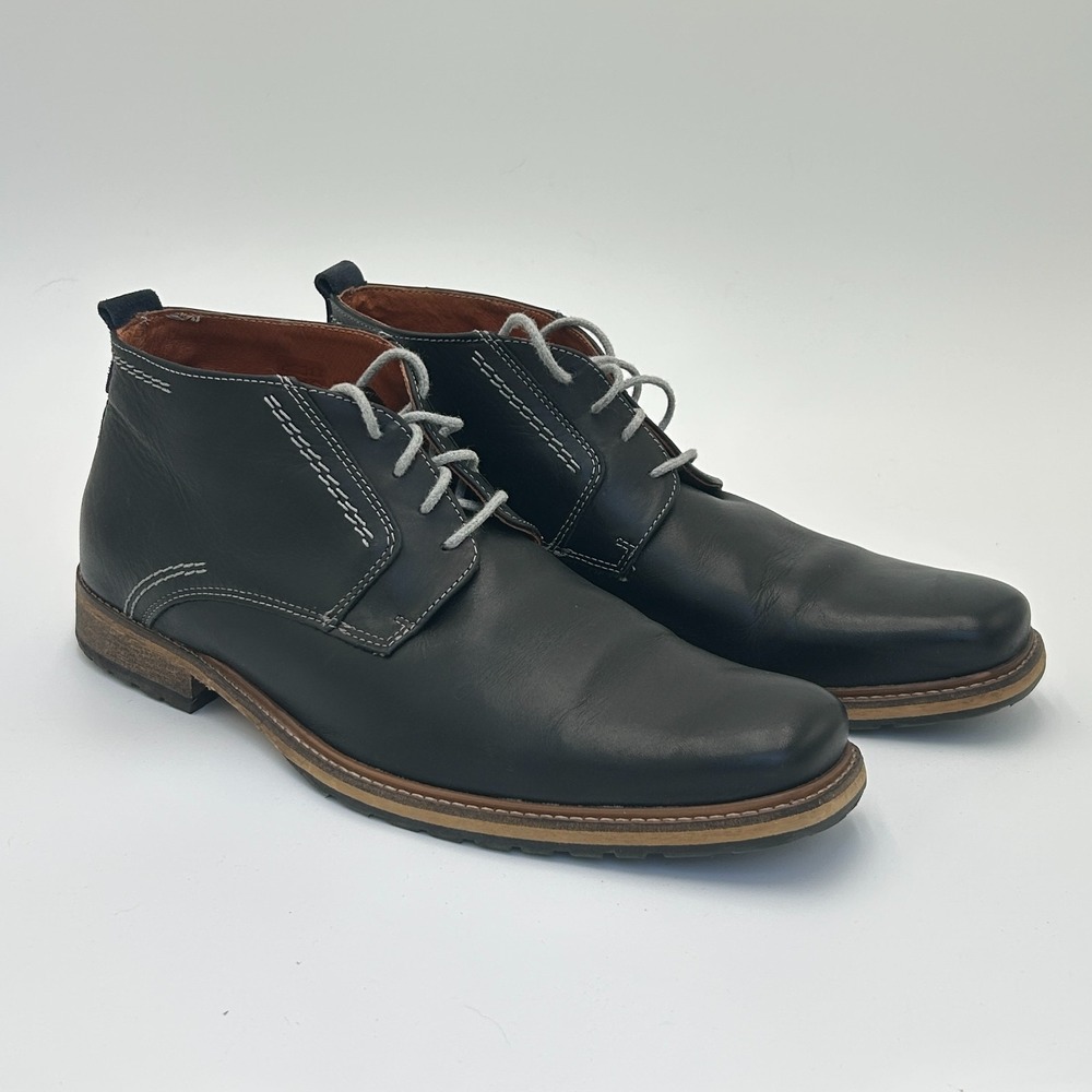 Travelin Outdoor Mens Leather Chukka Boots Black EUR 43 US 9.5 Ankle Shoes